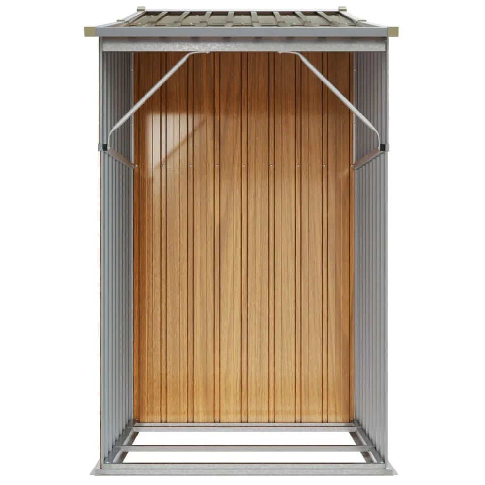 Abri de Jardin Marron 277 × 93 × 179 cm – Acier Galvanisé Résistant