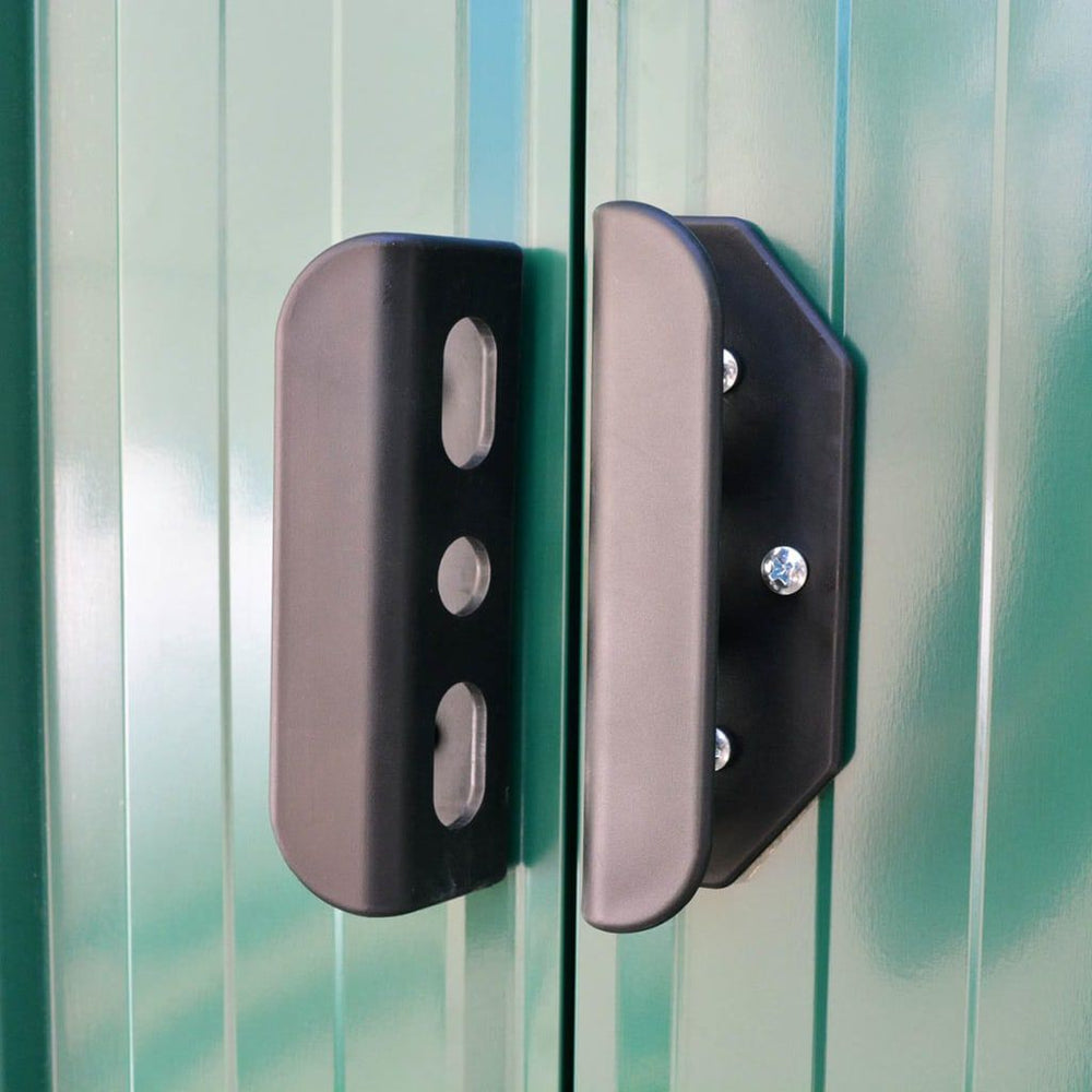 Abri de jardin métal avec portes coulissantes 190 × 124 cm Vert