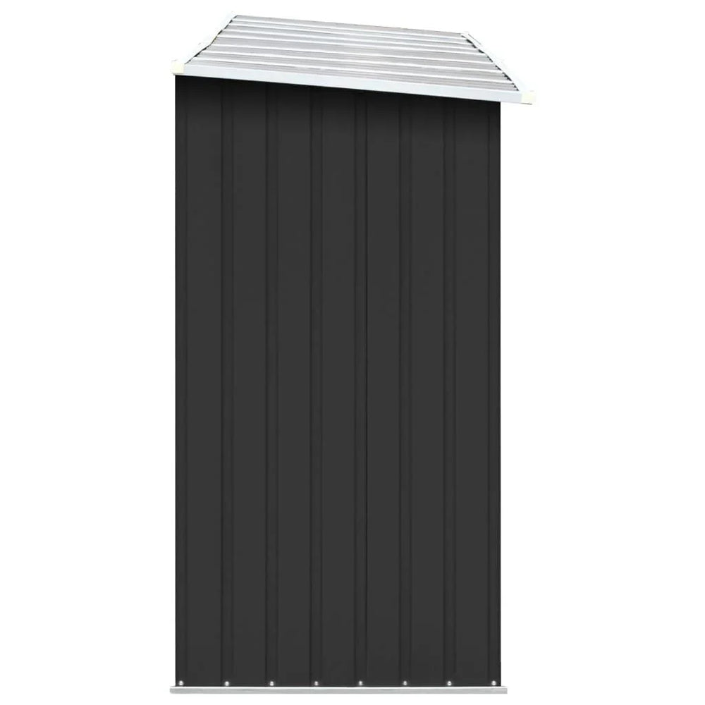 Abri de stockage à bois galvanisé 330 × 84 × 152 cm anthracite Noir