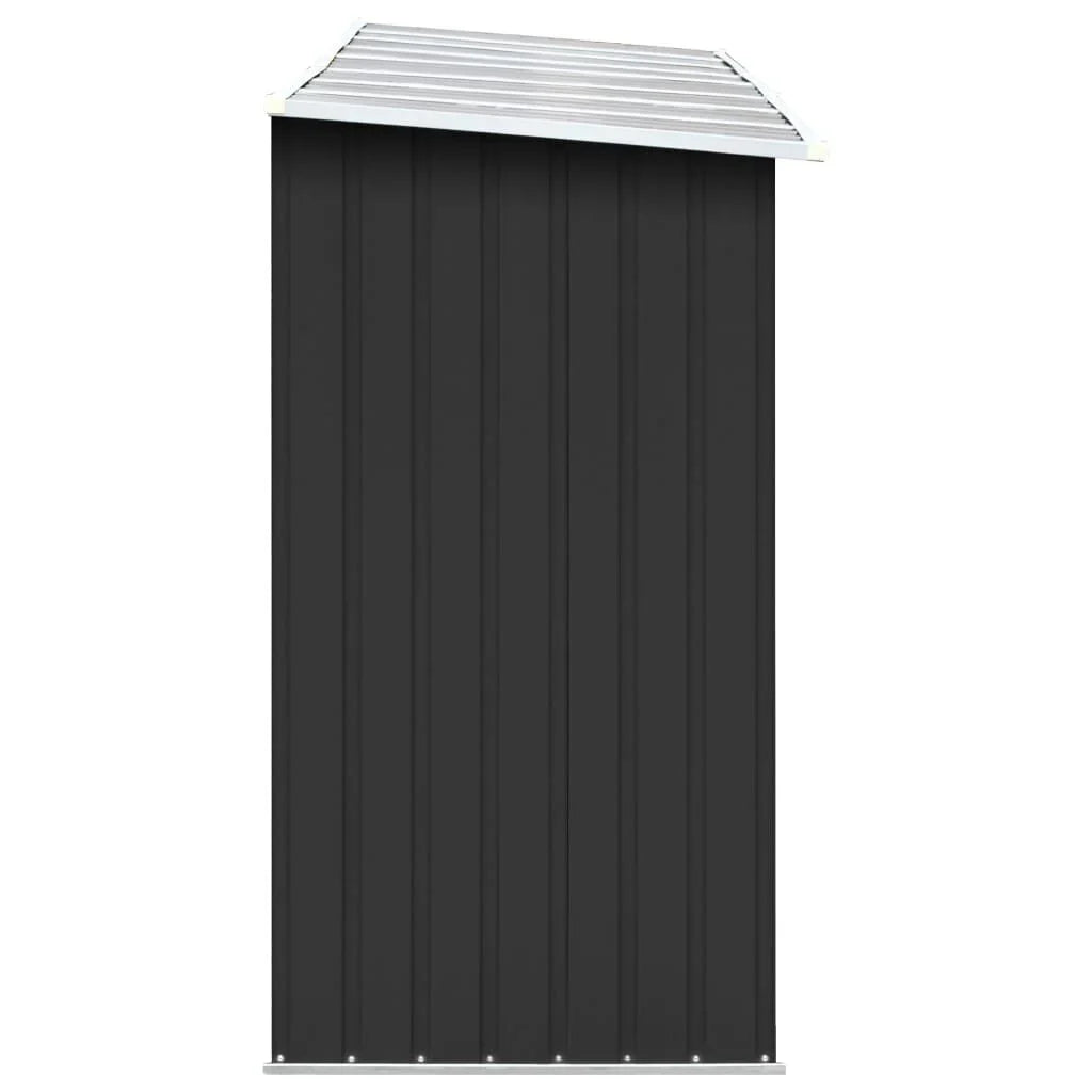 Abri de stockage à bois galvanisé 330x84x152 cm anthracite Noir