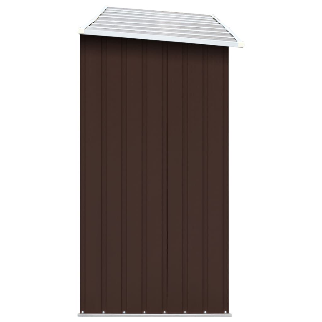 Abri de stockage à bois galvanisé 330x84x152 cm anthracite Marron