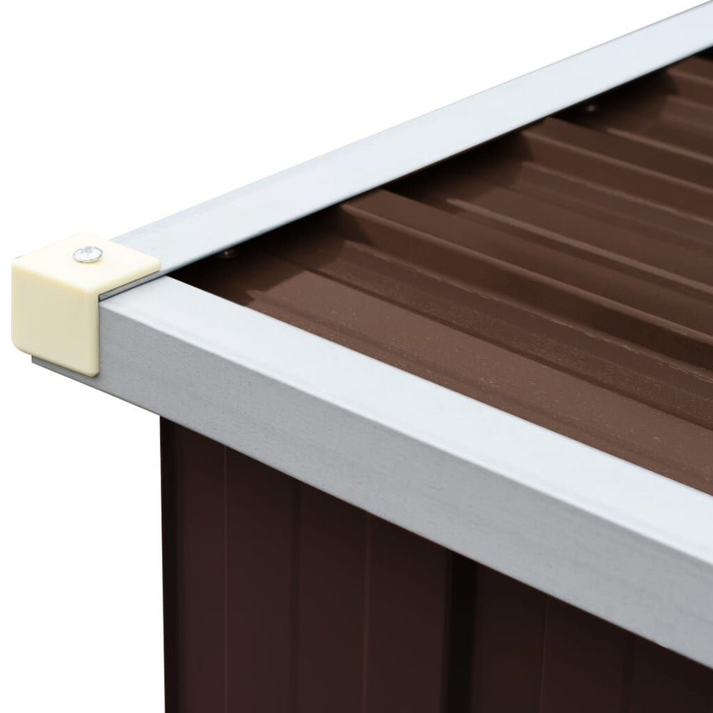 Abri de stockage à bois galvanisé 330 × 84 × 152 cm anthracite Marron