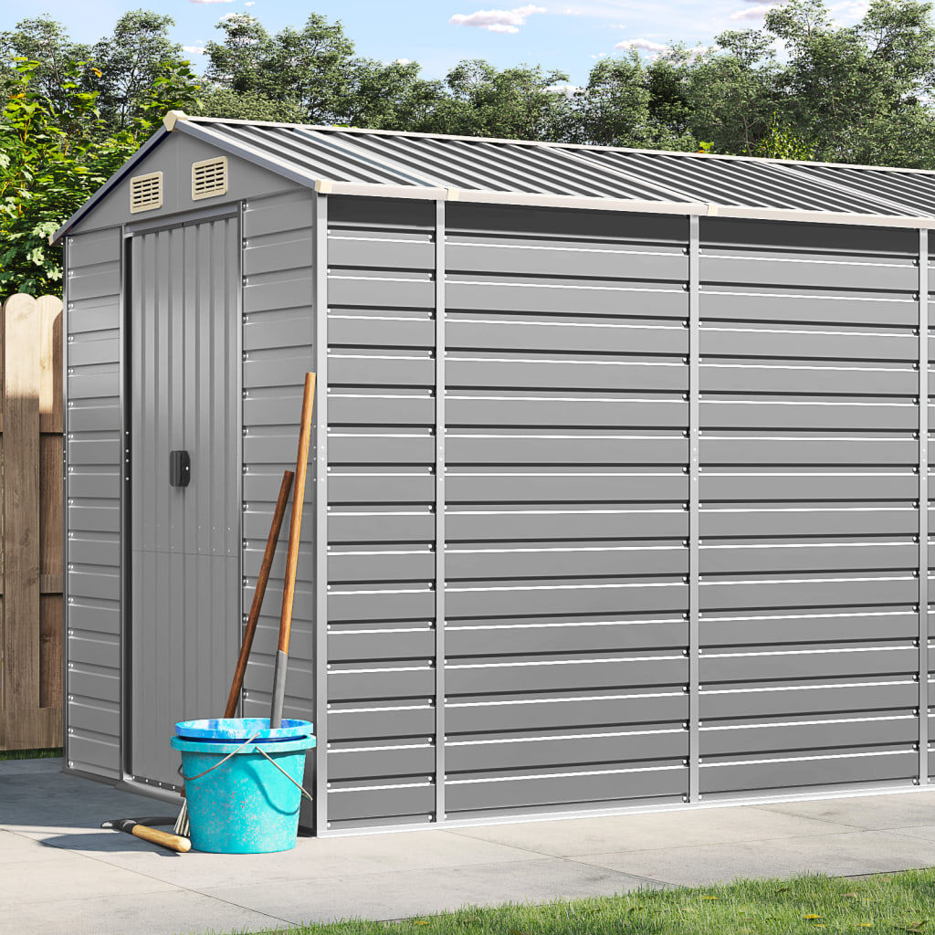 Abri de Jardin en Acier Gris Clair 191x98x198 cm