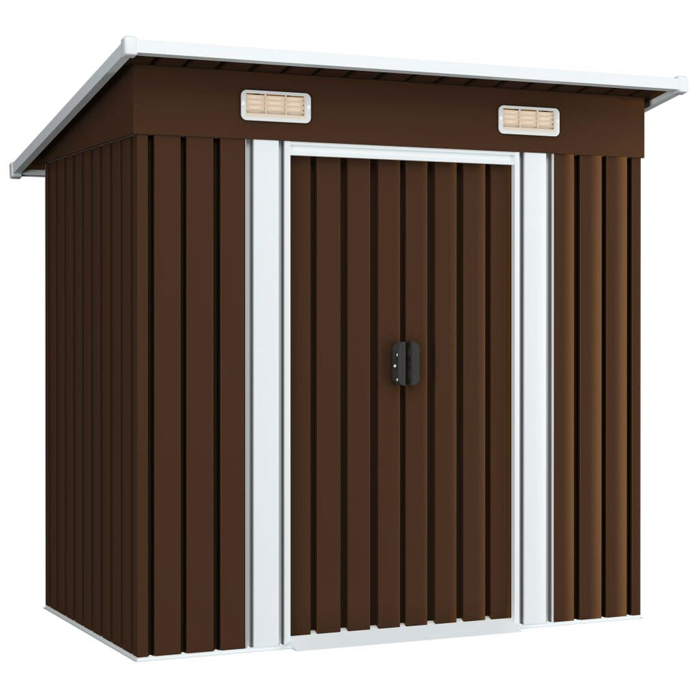 Abri de jardin anthracite en acier 190x124x181 cm