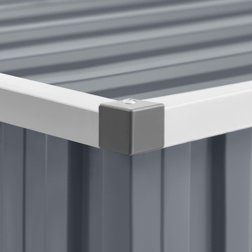 Abri de jardin acier galvanisé 195x198x159cm Gris