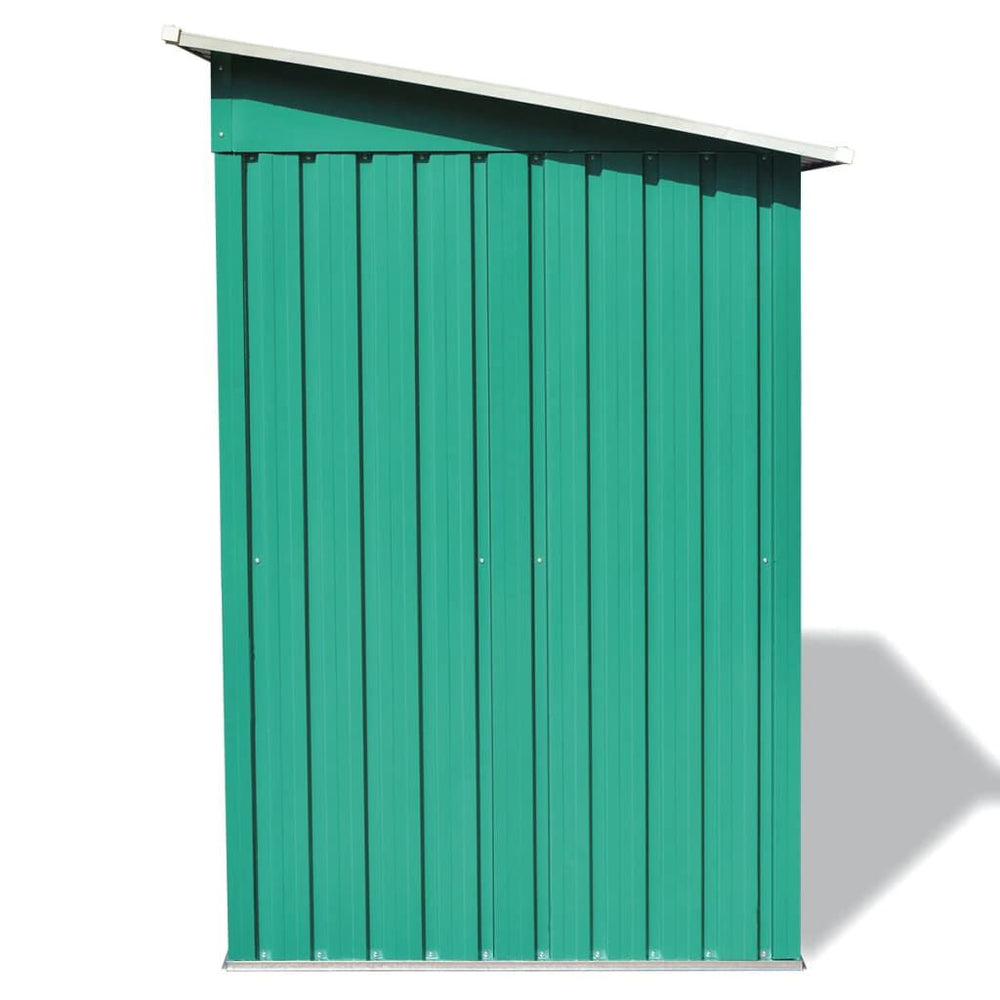 Abri de jardin en acier galvanisé anthracite 190 × 124 × 181cm Vert
