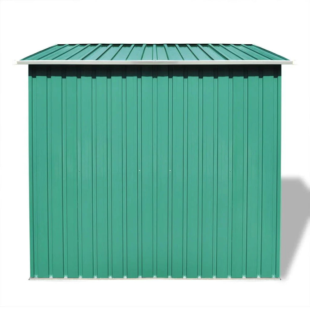 Abri de jardin en acier galvanisé anthracite 190 × 124 × 181cm Vert