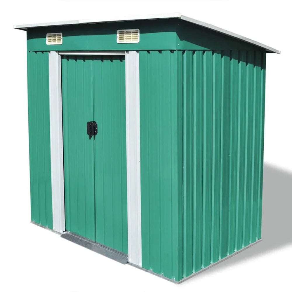 Abri de jardin en acier galvanisé anthracite 190x124x181cm Vert