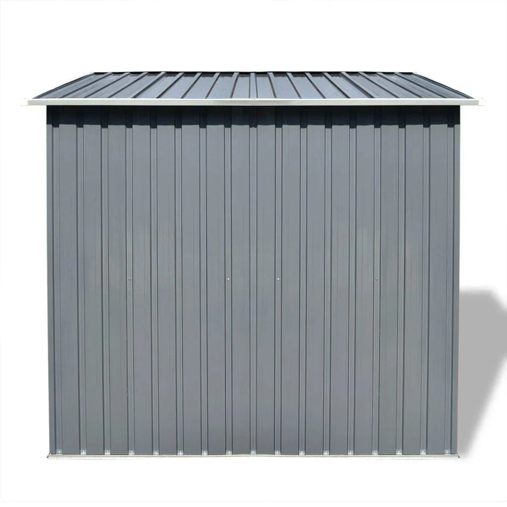 Abri de jardin en acier galvanisé anthracite 190 × 124 × 181cm Gris