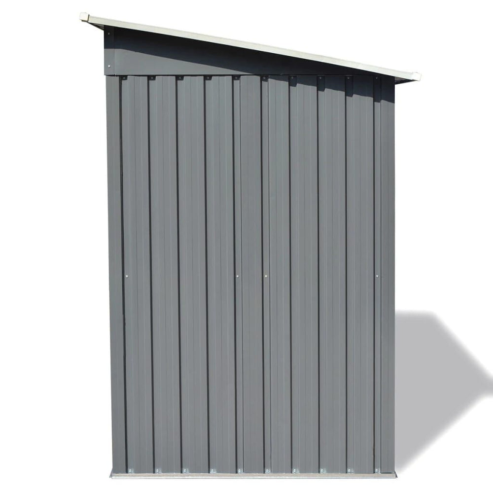Abri de jardin en acier galvanisé anthracite 190 × 124 × 181cm Gris