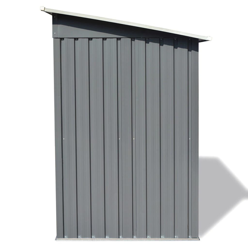 Abri de jardin en acier galvanisé anthracite 190x124x181cm Gris