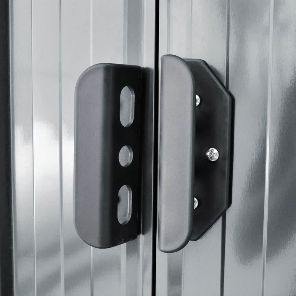 Abri de jardin en acier galvanisé anthracite 190 × 124 × 181cm Gris