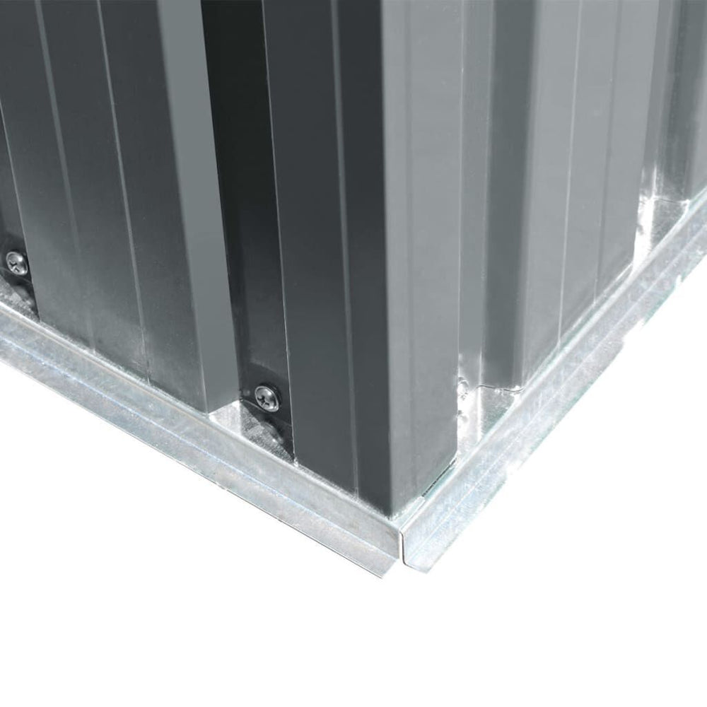Abri de jardin en acier galvanisé anthracite 190 × 124 × 181cm Gris