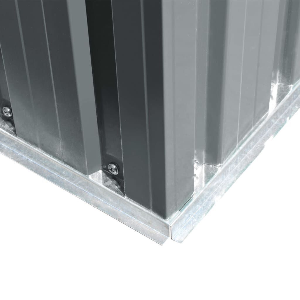 Abri de jardin en acier galvanisé anthracite 190x124x181cm Gris