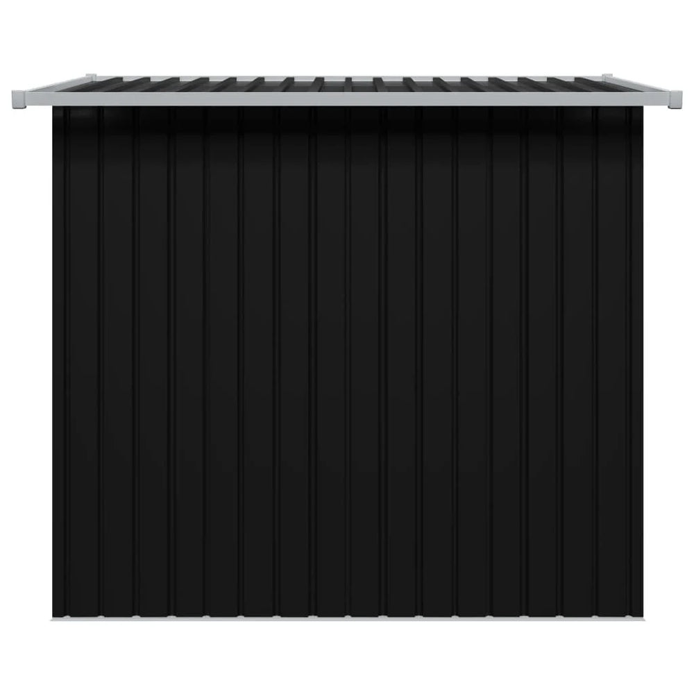 Abri de jardin en acier galvanisé anthracite 190 × 124 × 181cm Noir