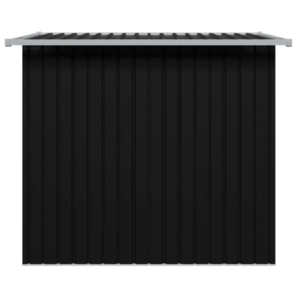 Abri de jardin en acier galvanisé anthracite 190x124x181cm Noir