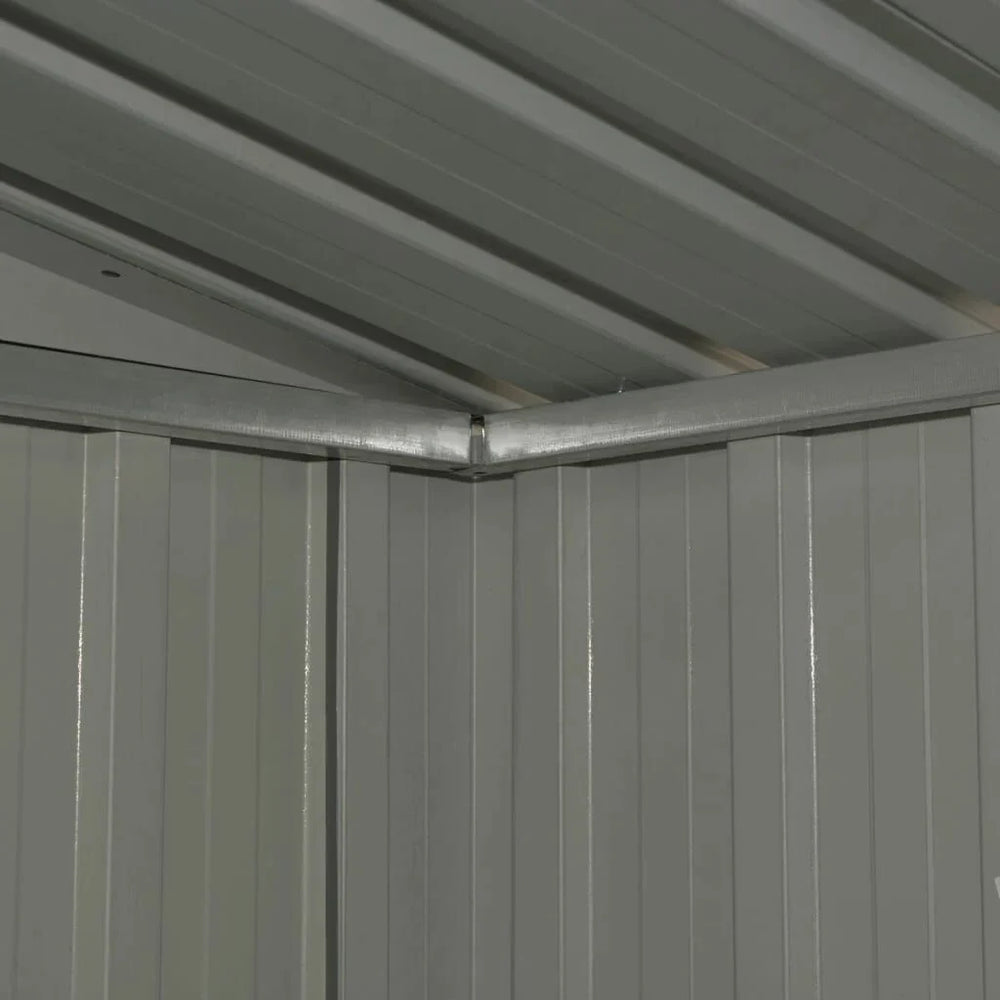 Abri de jardin en acier galvanisé anthracite 190 × 124 × 181cm Noir
