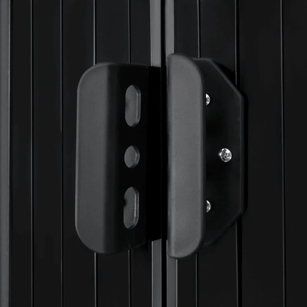 Abri de jardin en acier galvanisé anthracite 190x124x181cm Noir