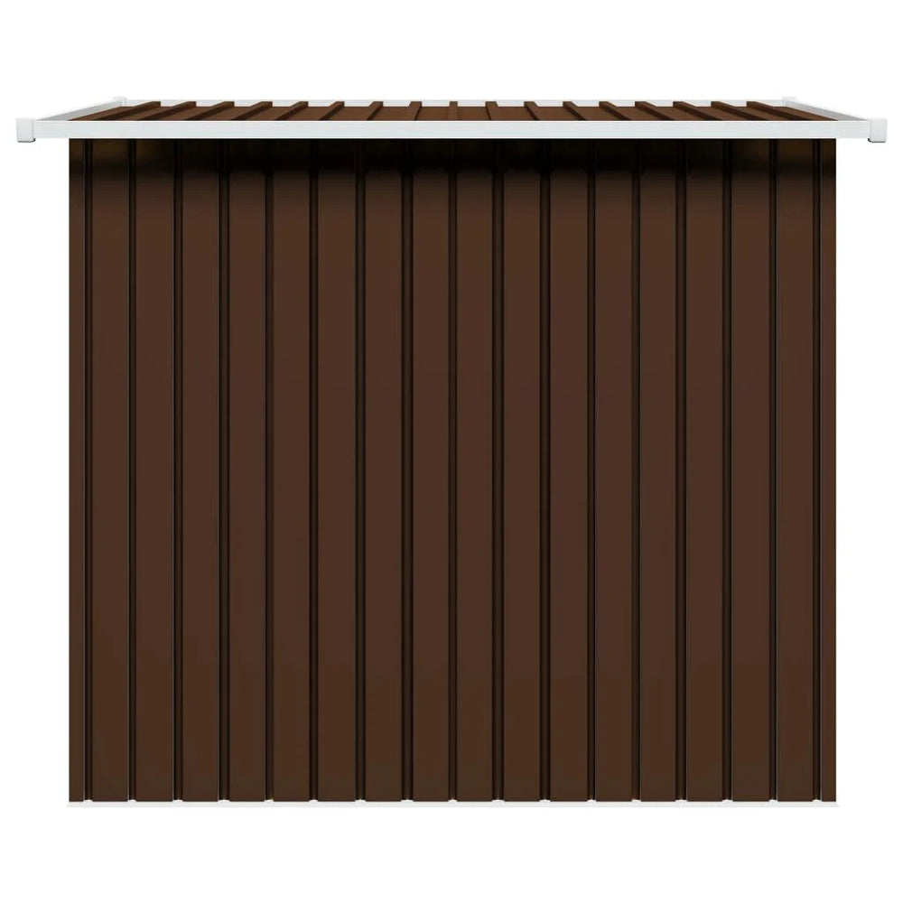 Abri de jardin en acier galvanisé anthracite 190 × 124 × 181cm Marron