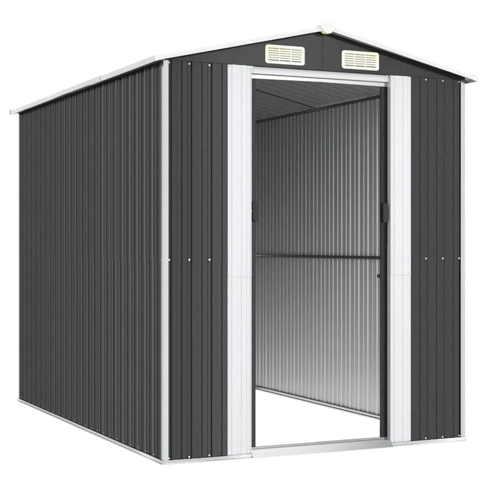 Abri de jardin anthracite 192 × 102 cm acier galvanisé