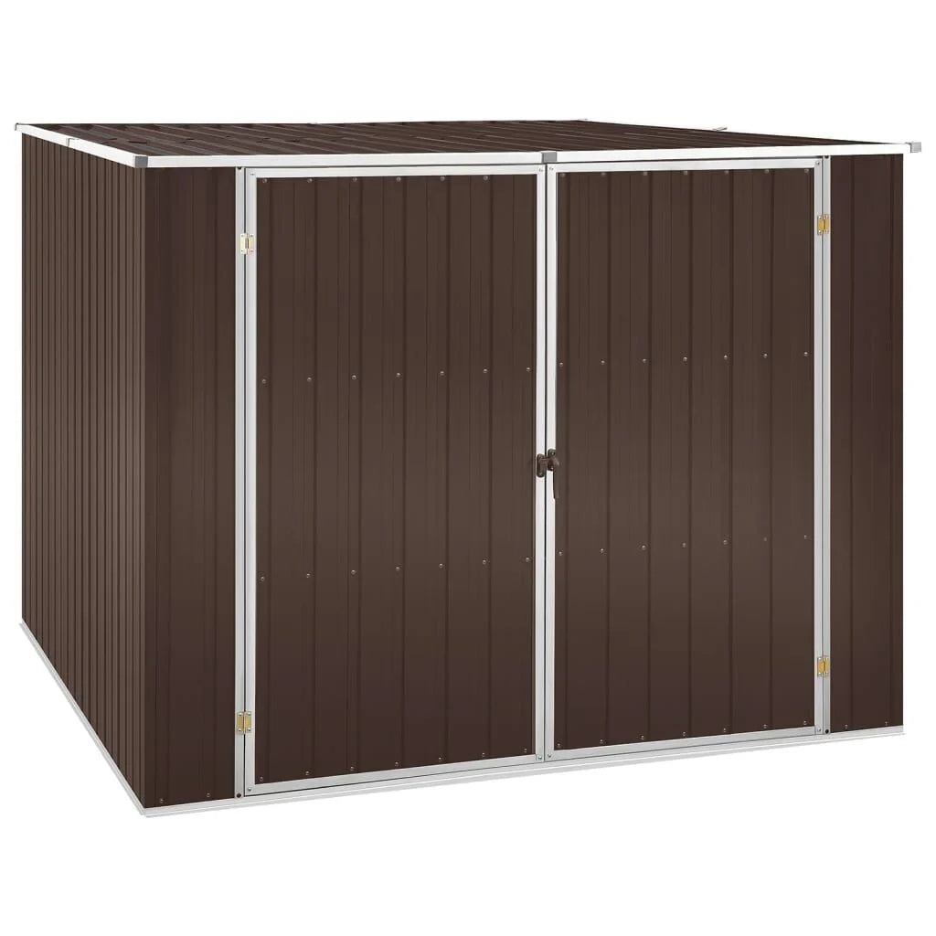 Abri de jardin acier galvanisé 195x198x159cm Marron