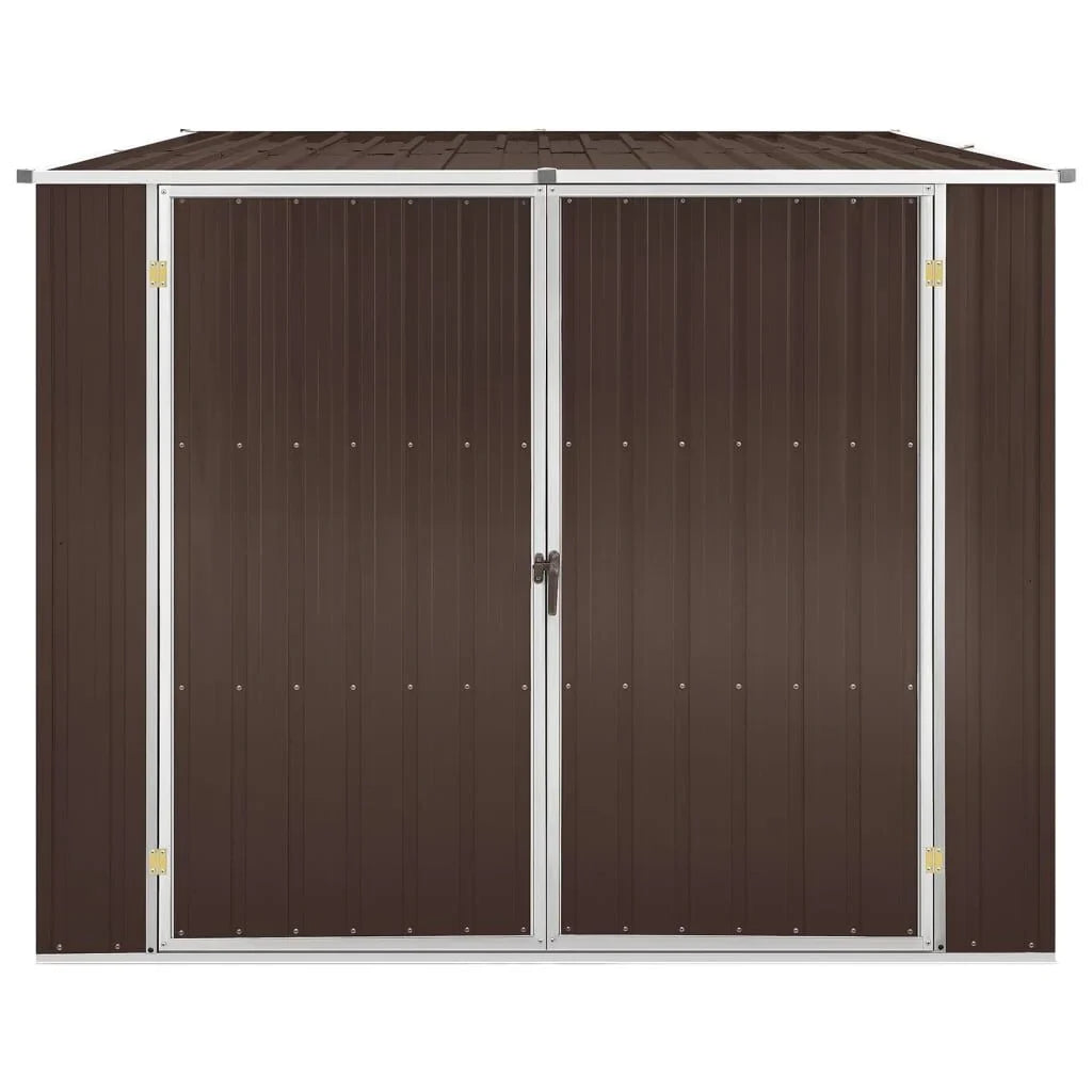 Abri de jardin acier galvanisé 195x198x159cm Marron