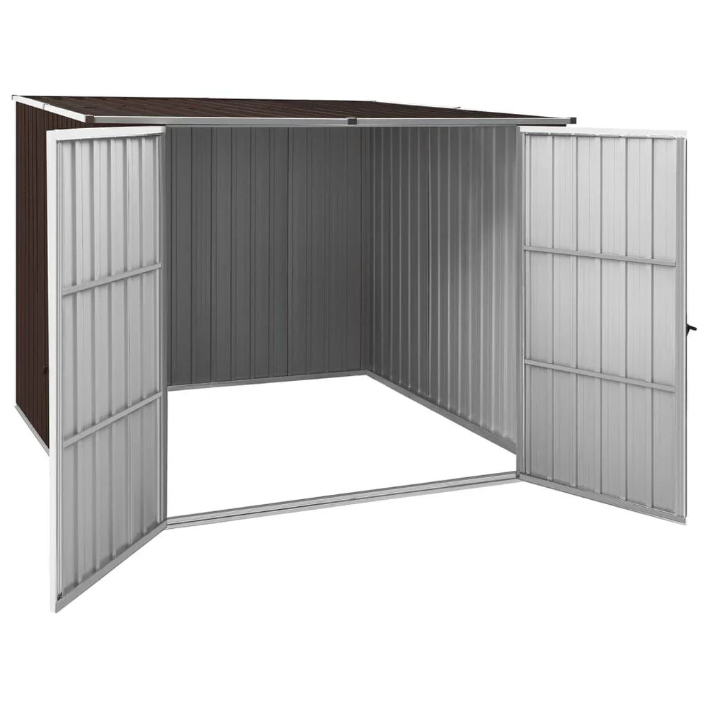 Abri de jardin acier galvanisé 195 × 198 × 159cm Marron