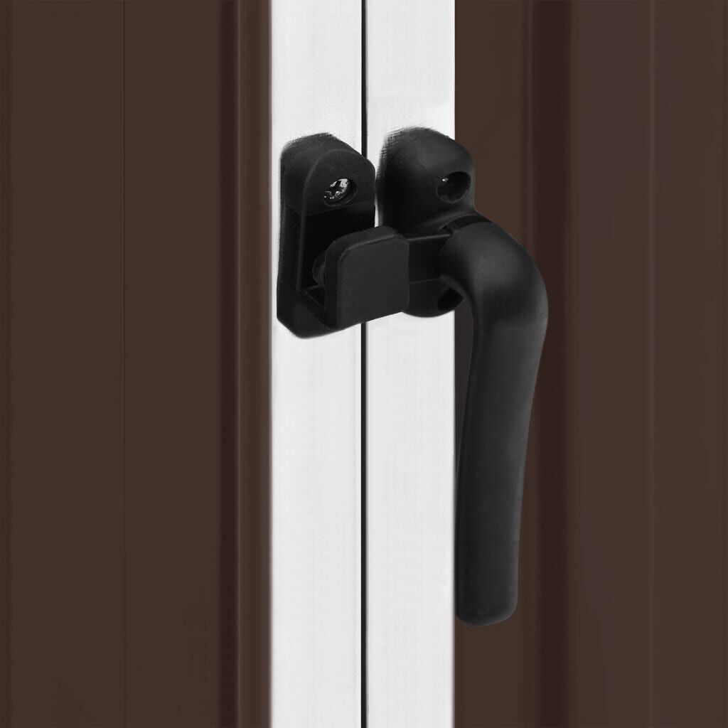 Abri de jardin acier galvanisé 195x198x159cm Marron