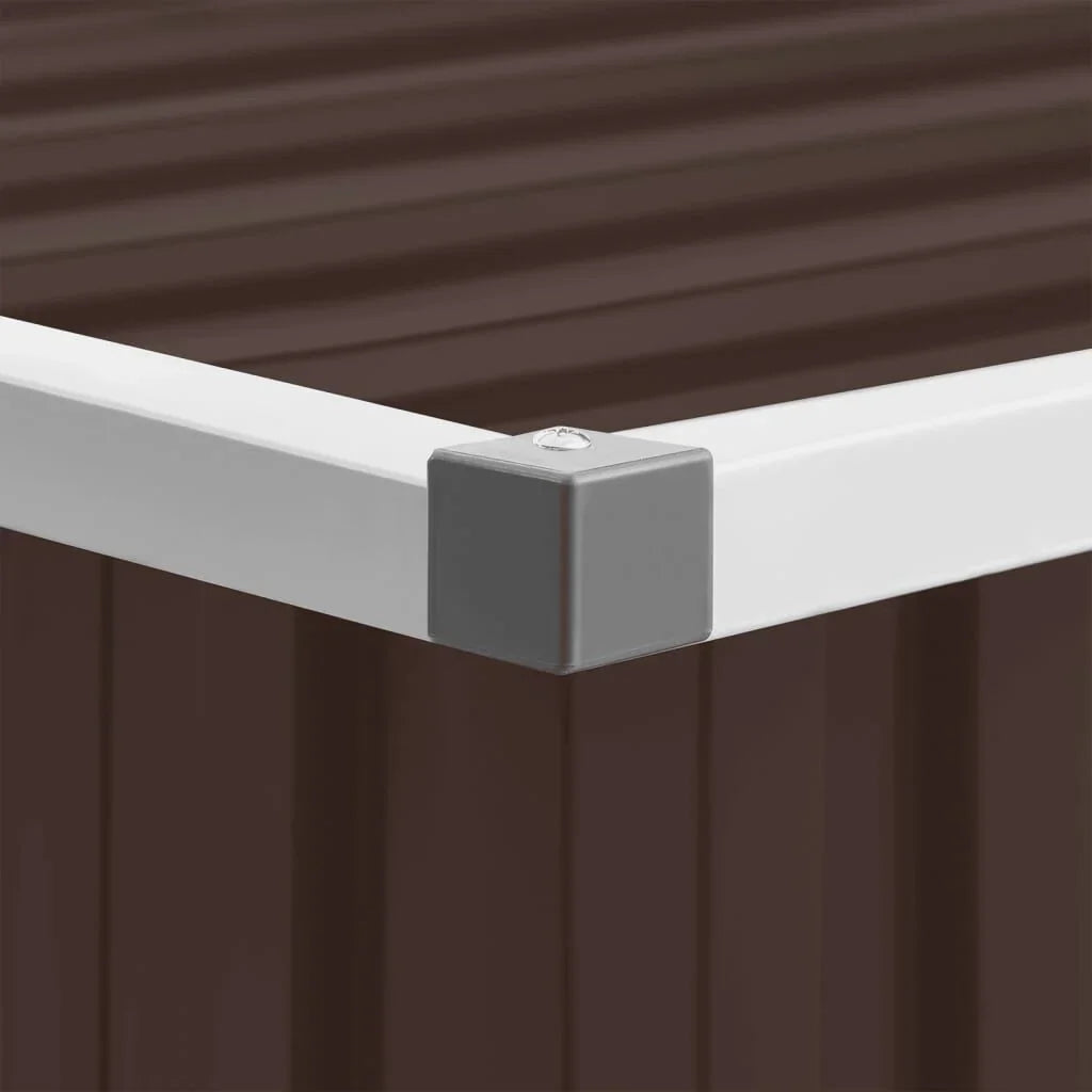 Abri de jardin acier galvanisé 195x198x159cm Marron