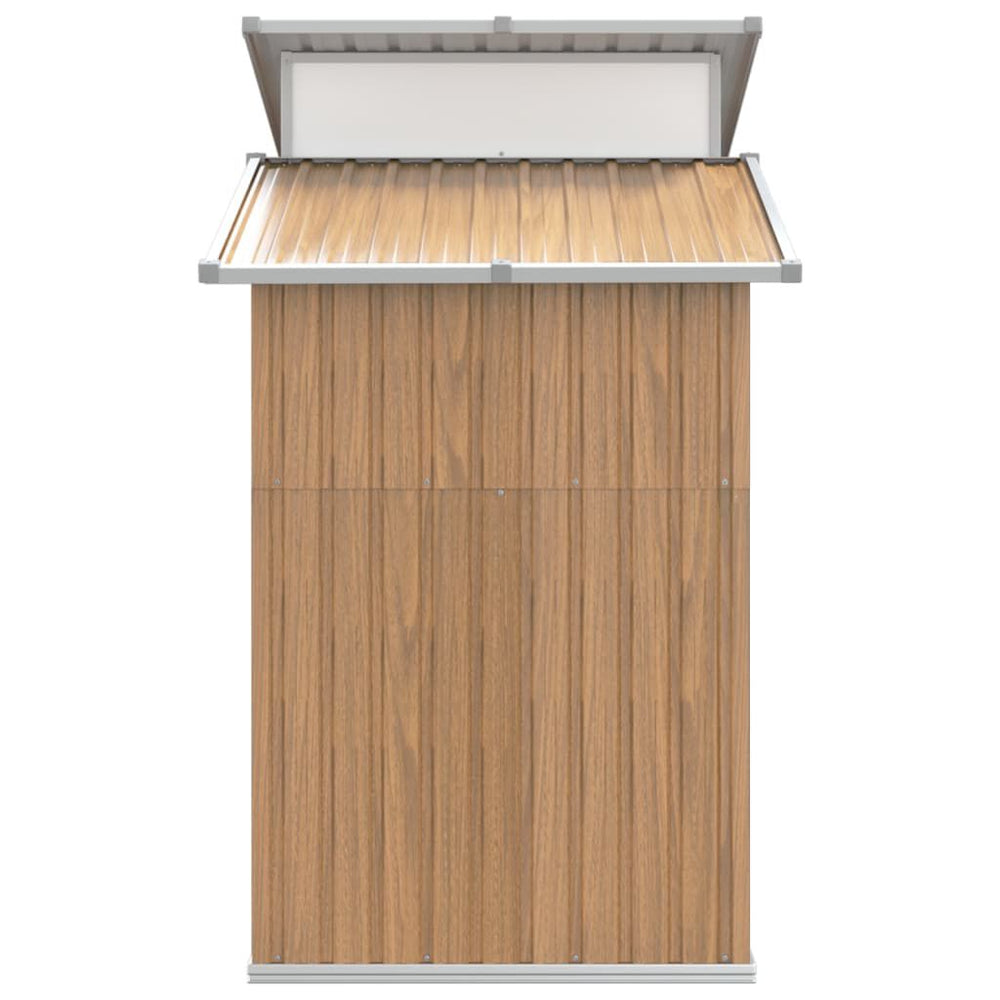 Abri de jardin acier galvanisé 270 × 130 × 208,5cm Marron clair