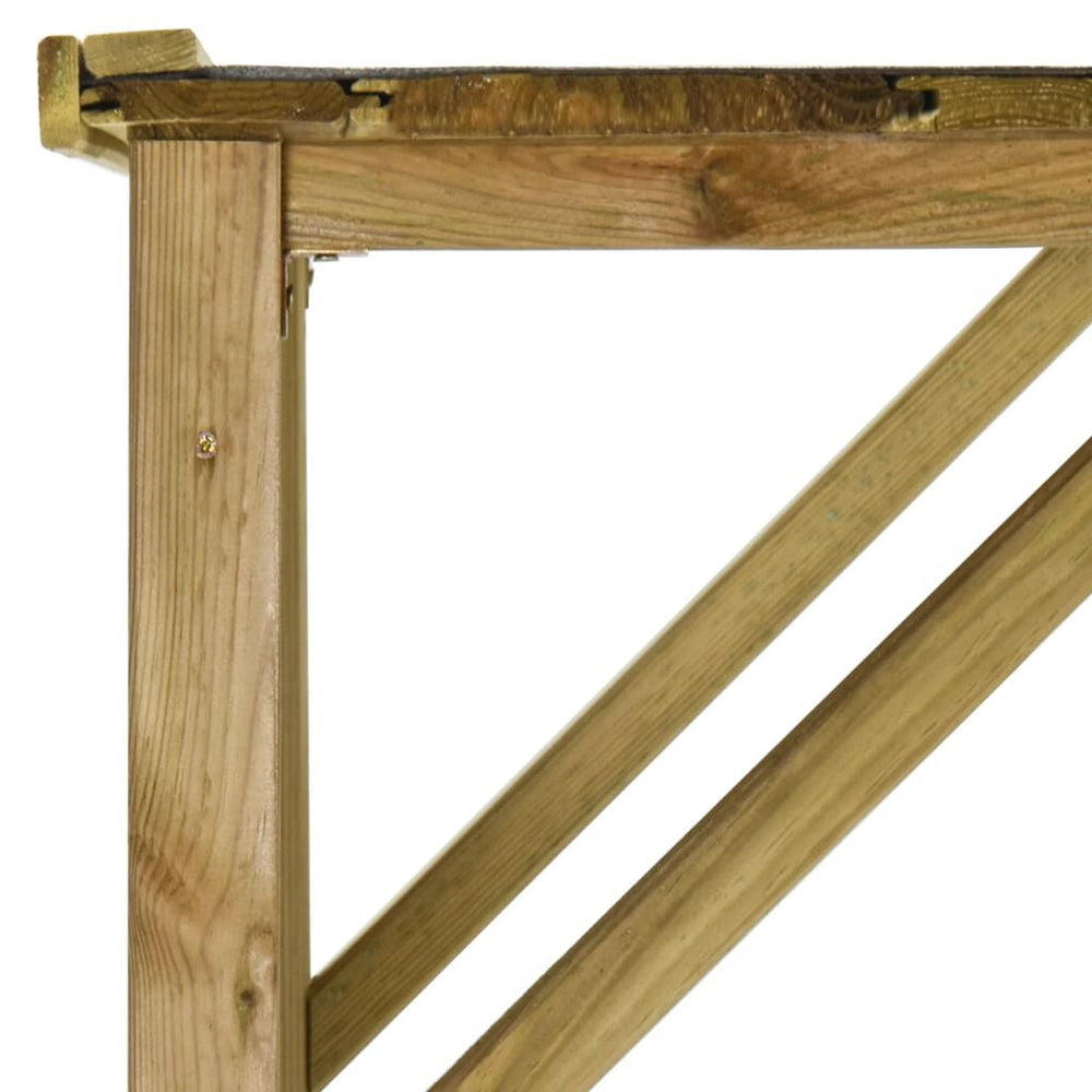 Abri de jardin avec toit prolongé acier anthracite 277 × 110cm