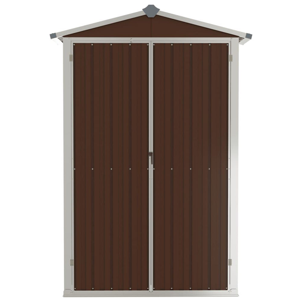 Abri de jardin en acier galvanisé - Compact et résistant Marron