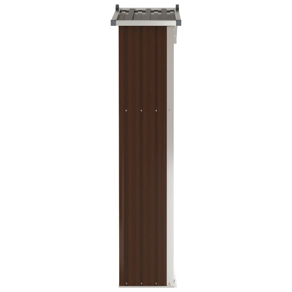 Abri de jardin en acier galvanisé - Compact et résistant Marron