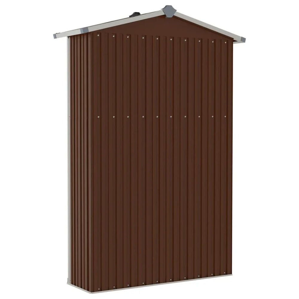 Abri de jardin en acier galvanisé - Compact et résistant Marron