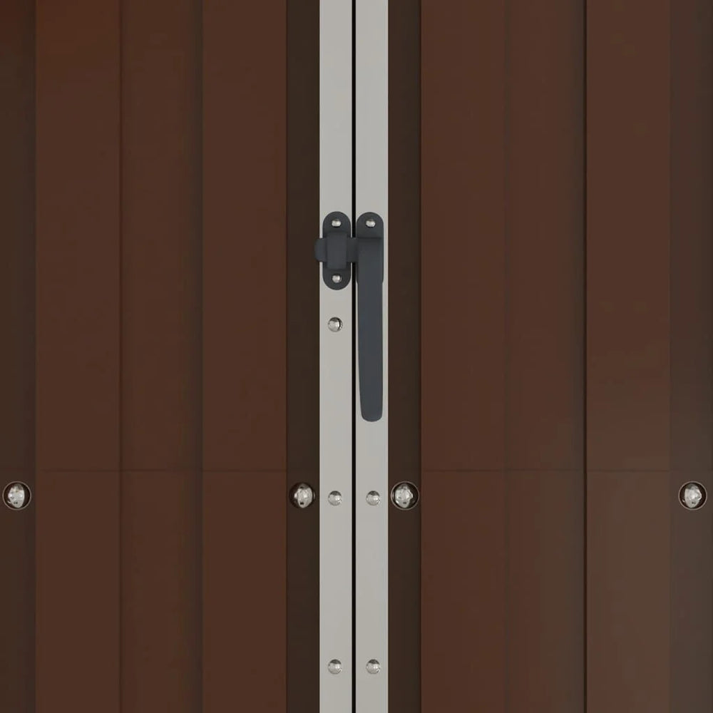 Abri de jardin en acier galvanisé - Compact et résistant Marron