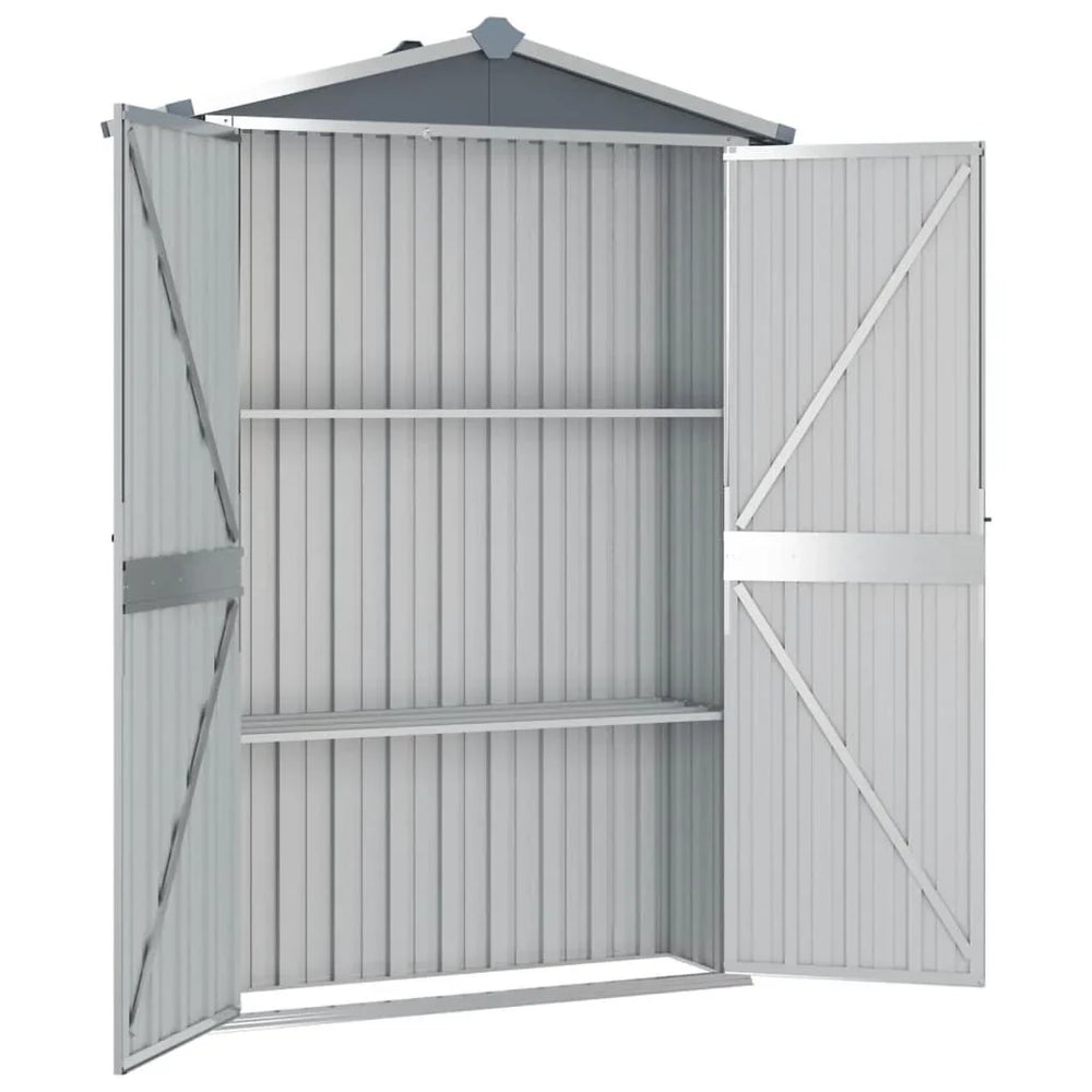 Abri de jardin en acier galvanisé - Compact et résistant Gris