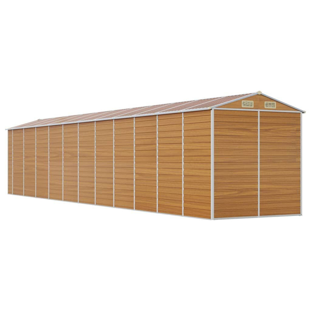 Abri de Jardin en Acier Marron Clair 191 × 98 × 198 cm