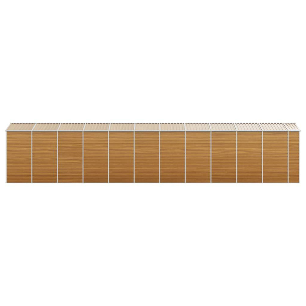 Abri de Jardin en Acier Marron Clair 191 × 98 × 198 cm