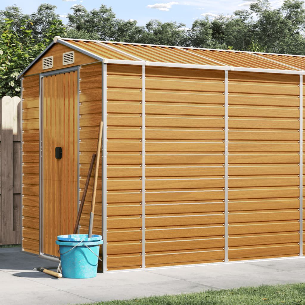 Abri de Jardin en Acier Marron Clair 191x98x198 cm