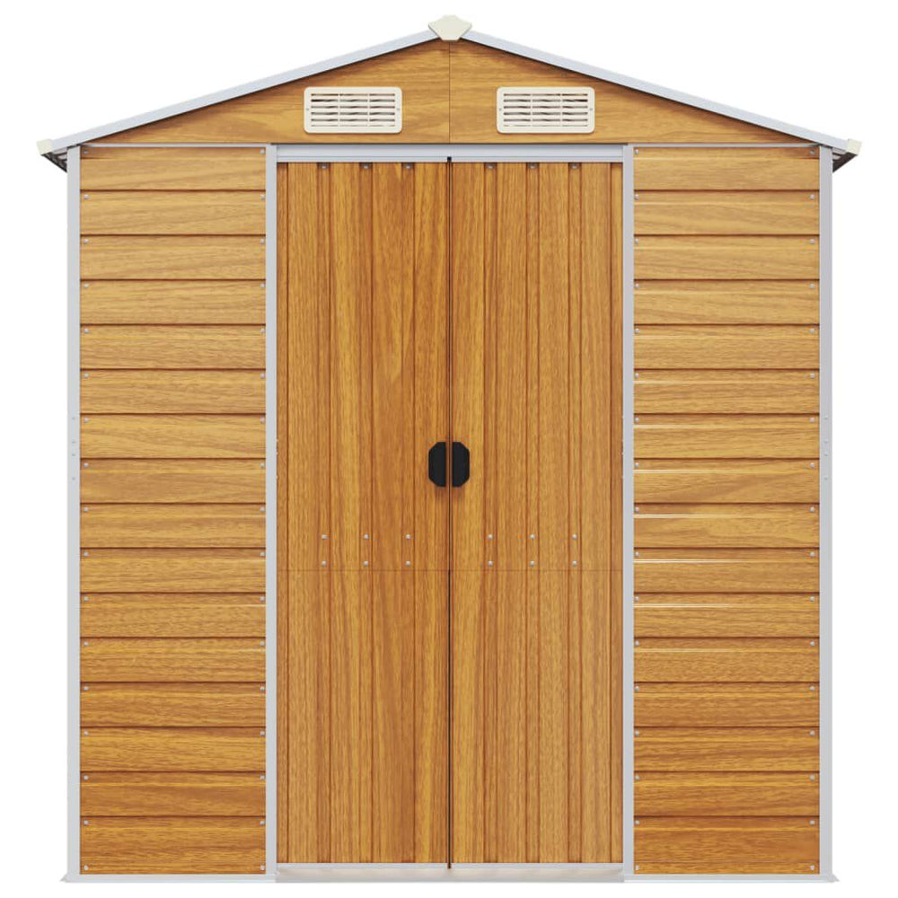 Abri de Jardin en Acier Marron Clair 191 × 98 × 198 cm