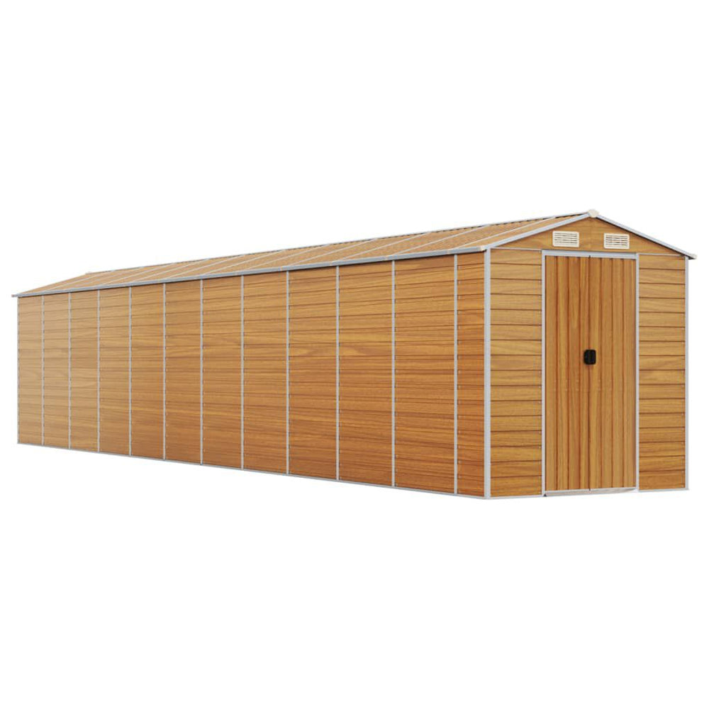 Abri de Jardin en Acier Marron Clair 191 × 98 × 198 cm