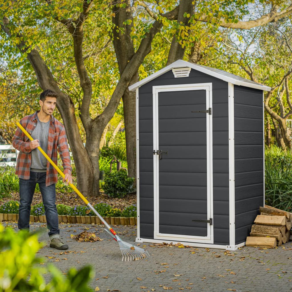 Abri de Jardin Keter Manor 46 Gris - Compact & Résistant Gris Foncé