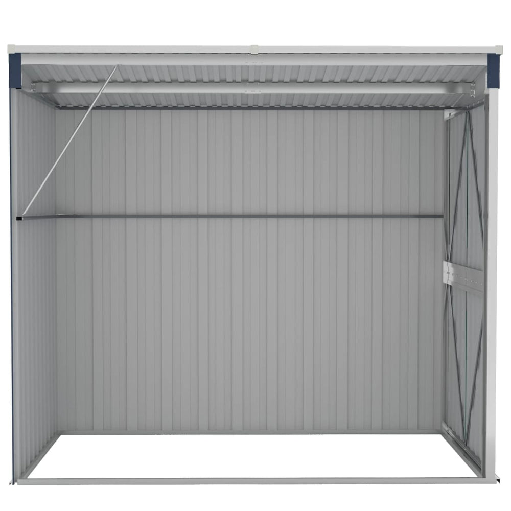 Abri de Jardin Mural en Acier Anthracite 118 × 194 × 178 cm