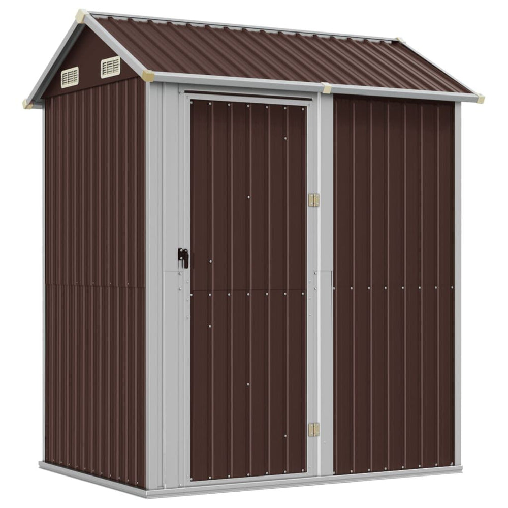 Abri de jardin acier 192 × 152,5 × 237 cm robuste Marron