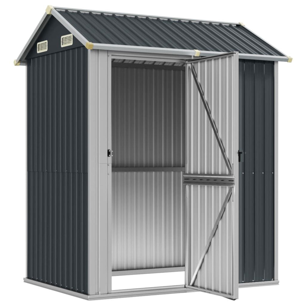 Abri de jardin acier 192 × 152,5 × 237 cm robuste Gris Foncé