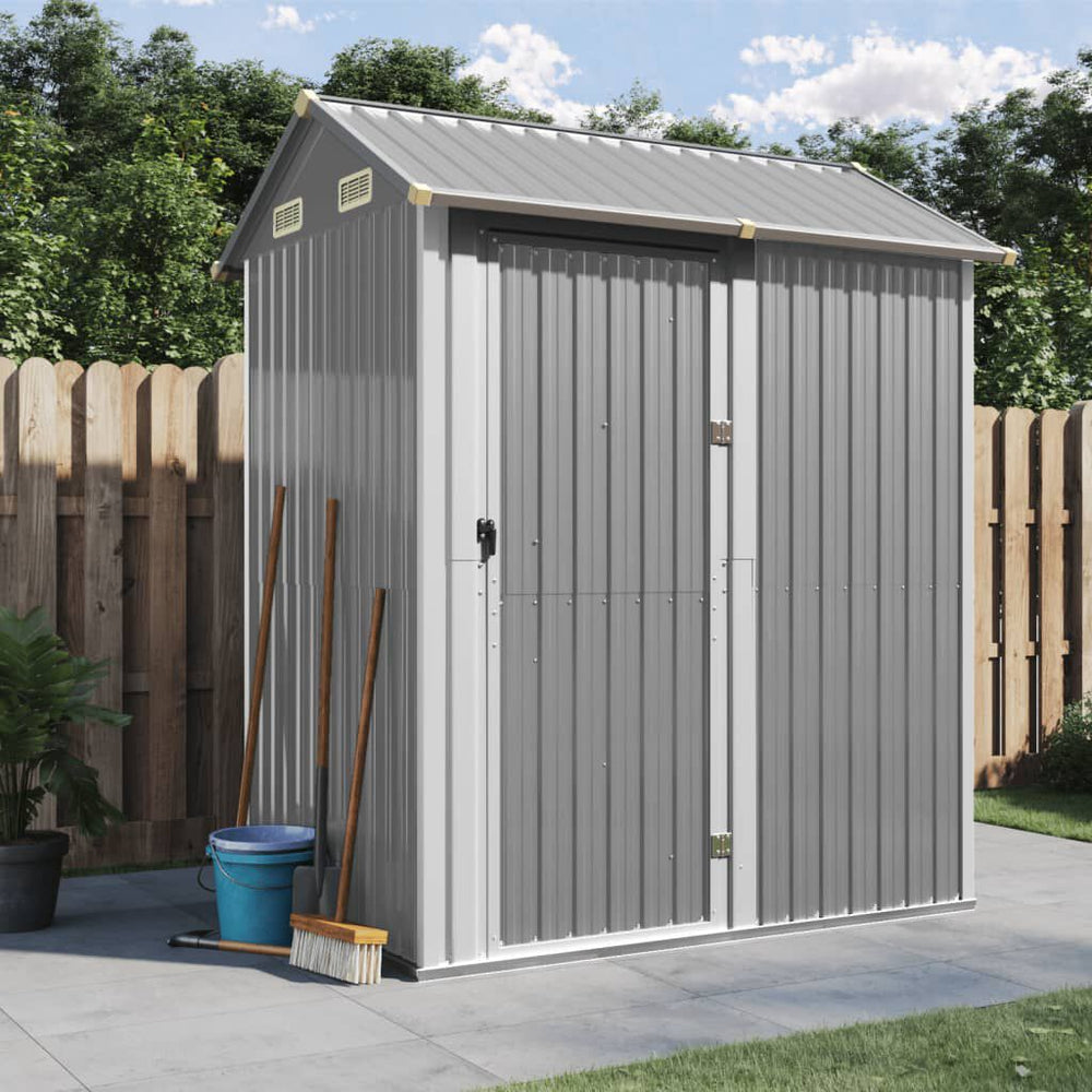 Abri de jardin acier 192x152,5x237 cm robuste Gris
