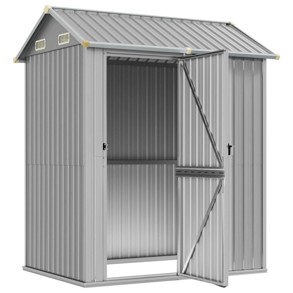 Abri de jardin acier 192 × 152,5 × 237 cm robuste Gris