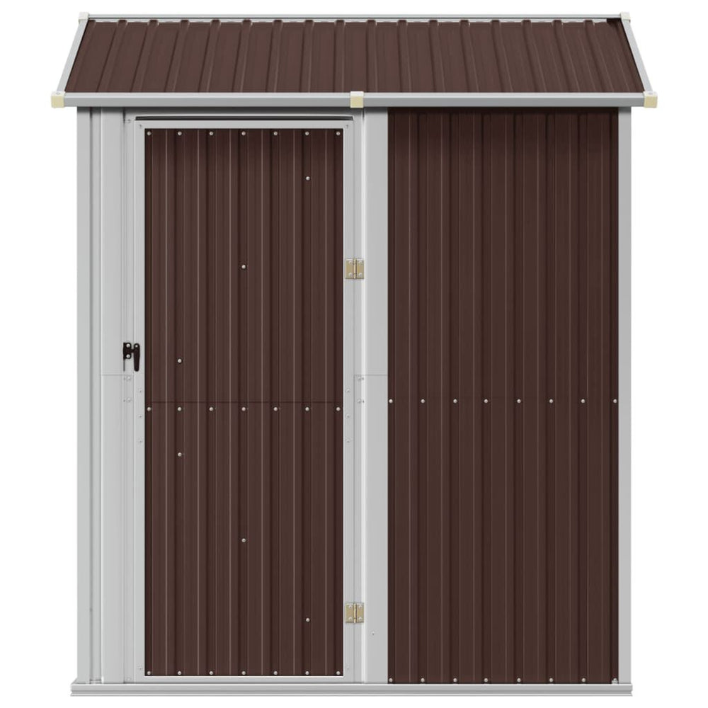 Abri de jardin acier 192 × 152,5 × 237 cm robuste Marron