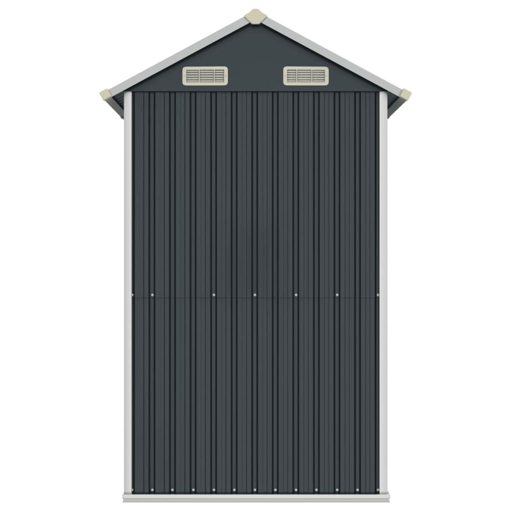Abri de jardin acier 192x152,5x237 cm robuste Gris Foncé