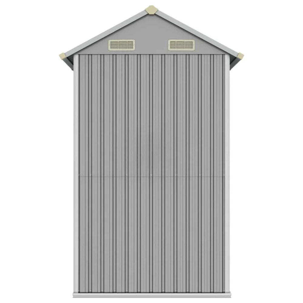 Abri de jardin acier 192 × 152,5 × 237 cm robuste Gris